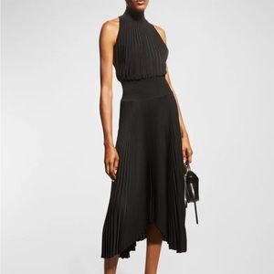 A.L.C. Renzo Pleated Halter Dress, Black, Size 2, Worn Once